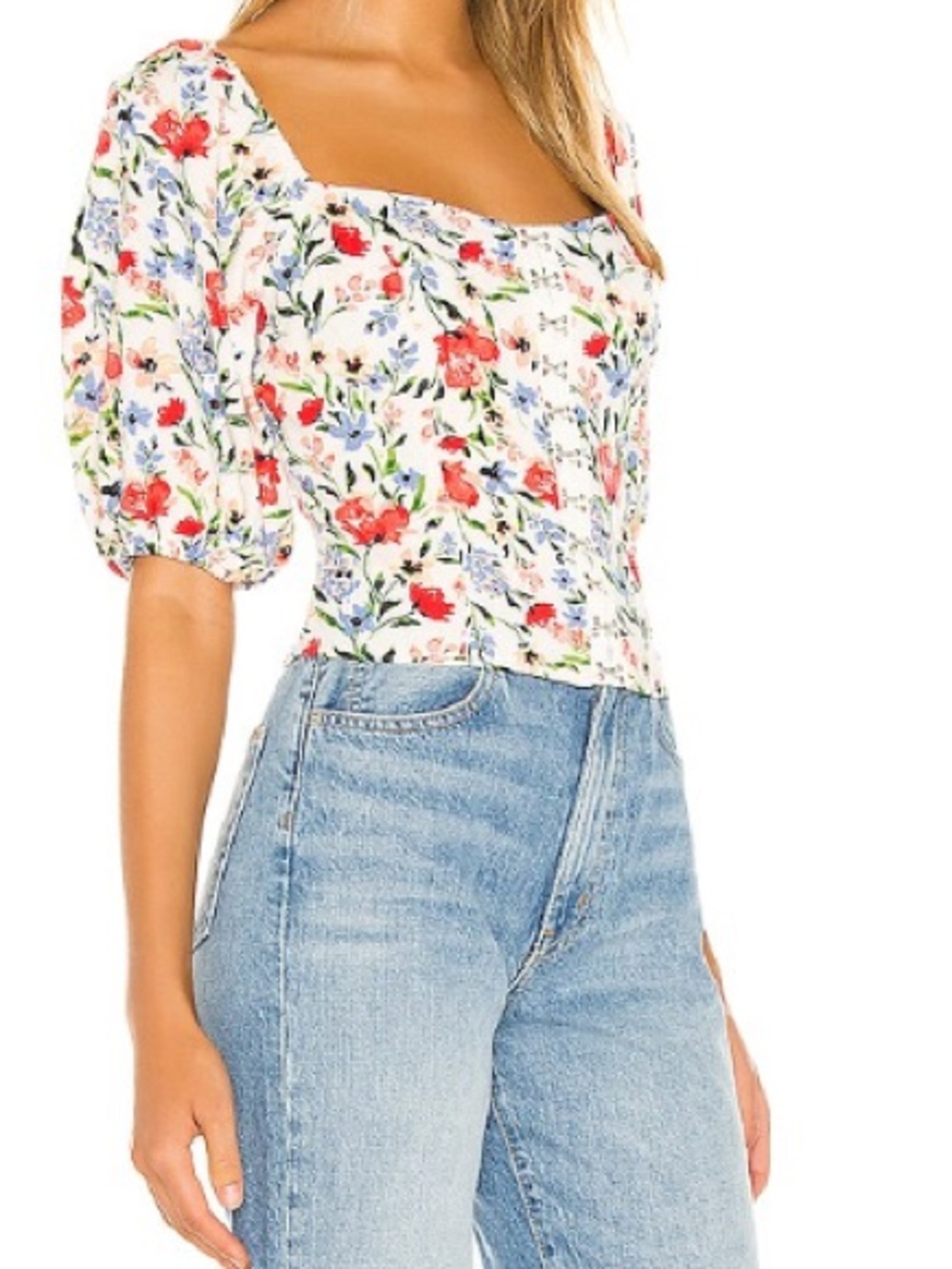 ASTR the Label Hook & Eye Square Neck Top - Picture 2 of 13